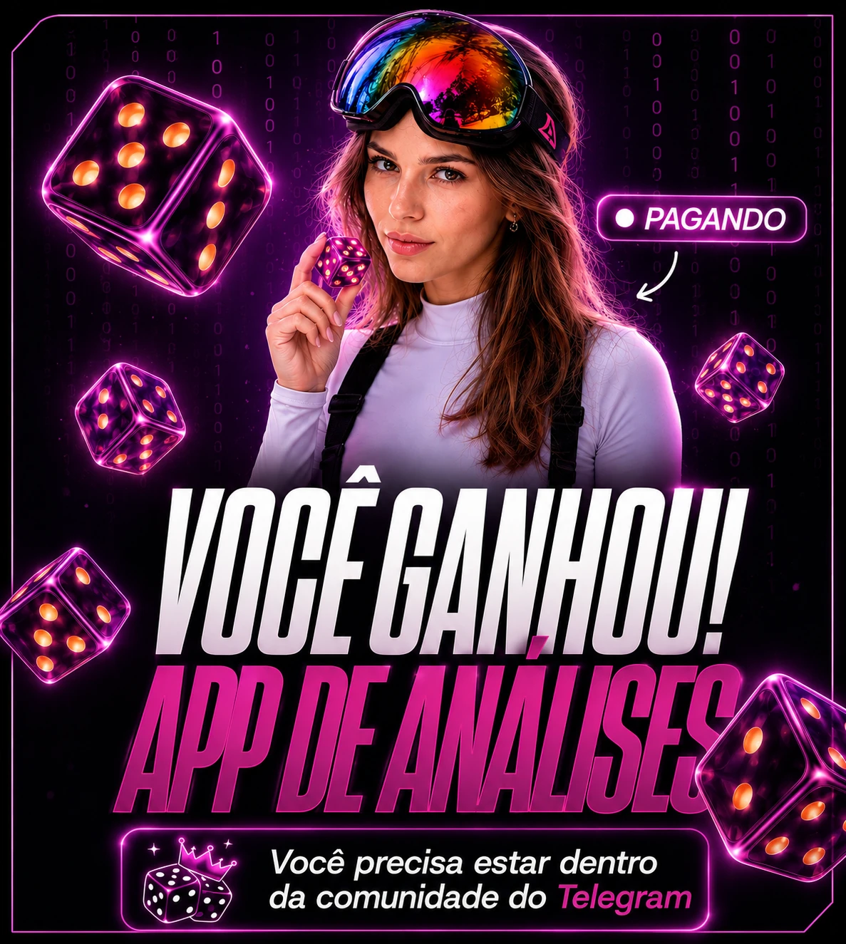Parabéns! Você desbloqueou o app de análises